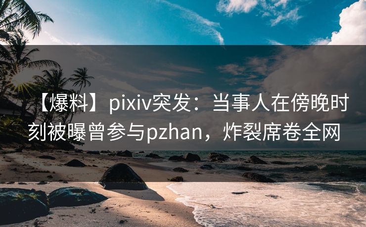 【爆料】pixiv突发：当事人在傍晚时刻被曝曾参与pzhan，炸裂席卷全网